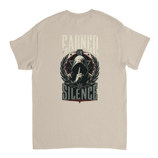 Earned in Silence Tee – Heavyweight Edition T-Shirt product image 2 – Defiant Ones Clothing