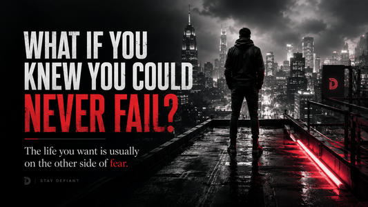 What if you knew you could never fail motivational image about fear of failure, ambition and mindset growth