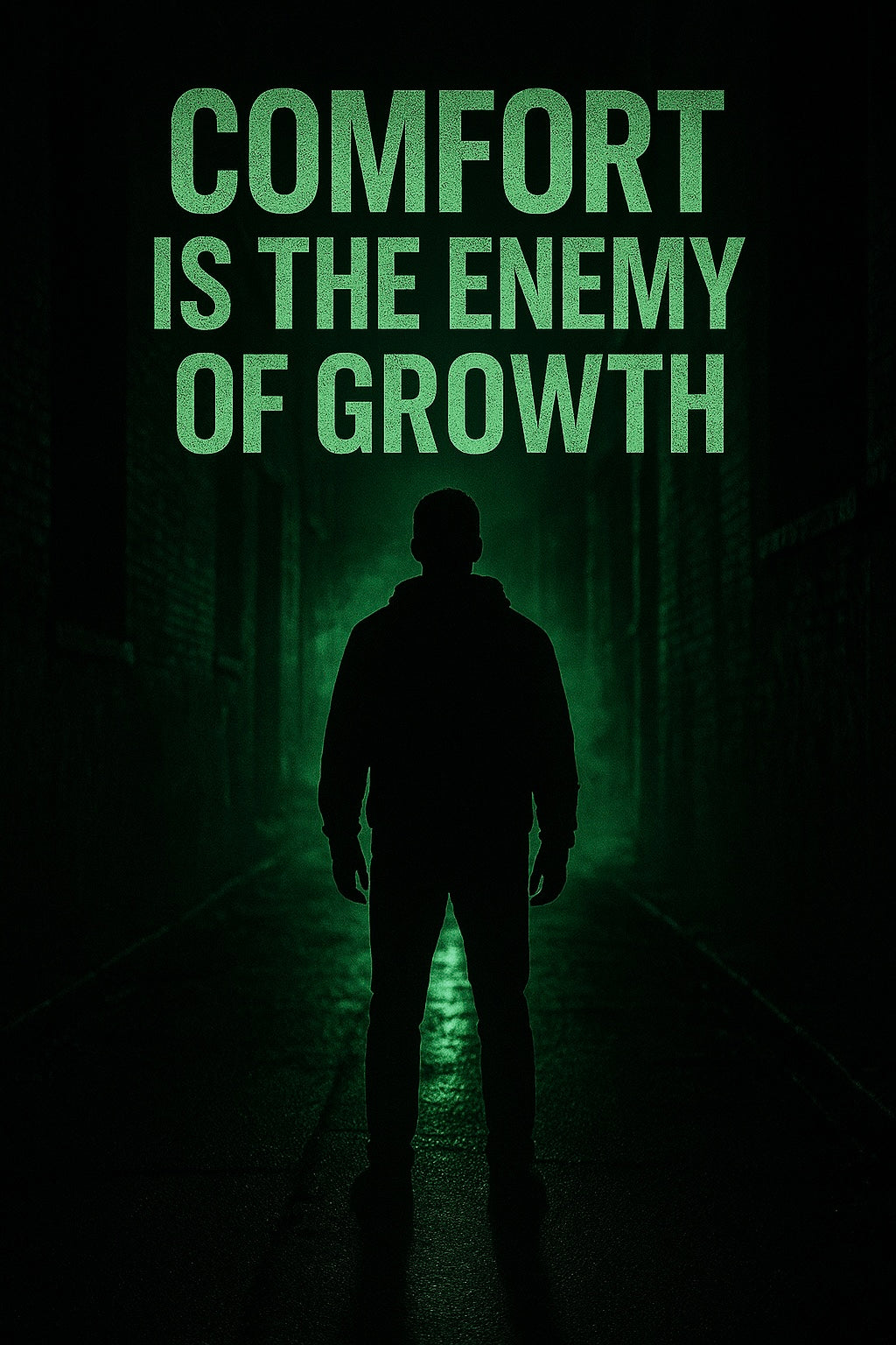 Comfort is the enemy of growth image representing discipline, pressure, personal growth and the Defiant Ones mindset