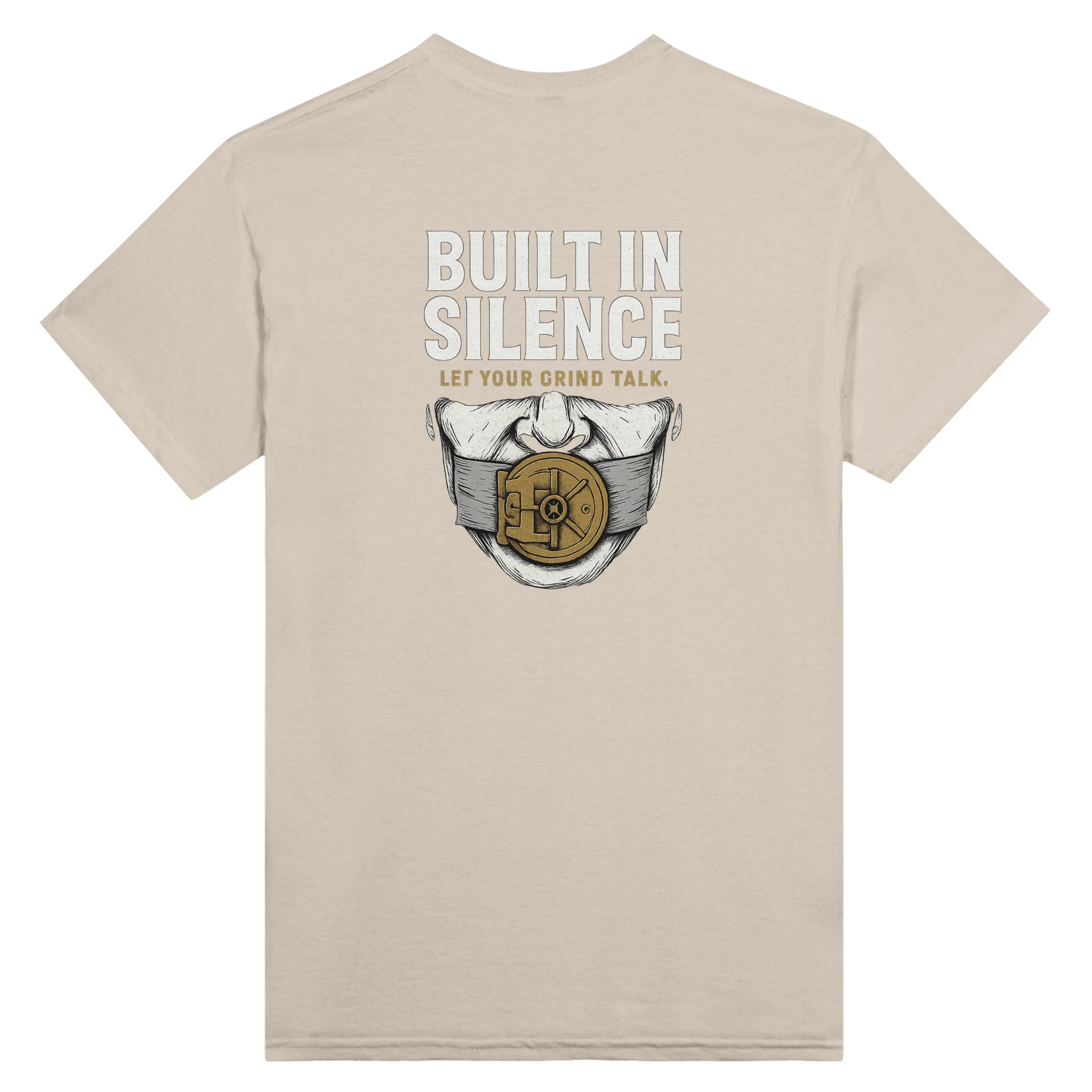 BUILT IN SILENCE | Defiant Ones Heavyweight Graphic Tee for Hustlers - Defiant Ones Clothing Print Material