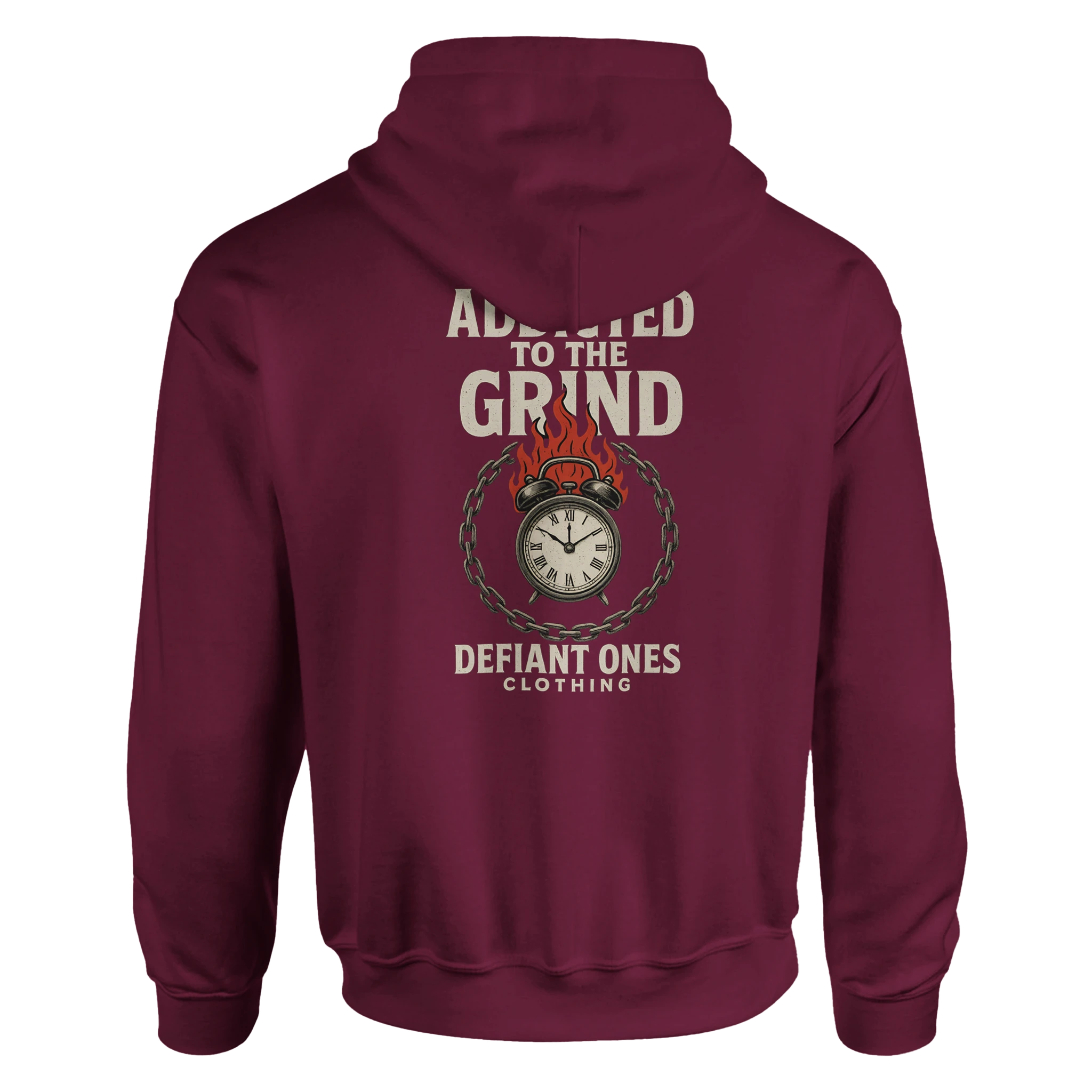 Addicted to the Grind Hoodie – No Days Off. - Defiant Ones Clothing Print Material