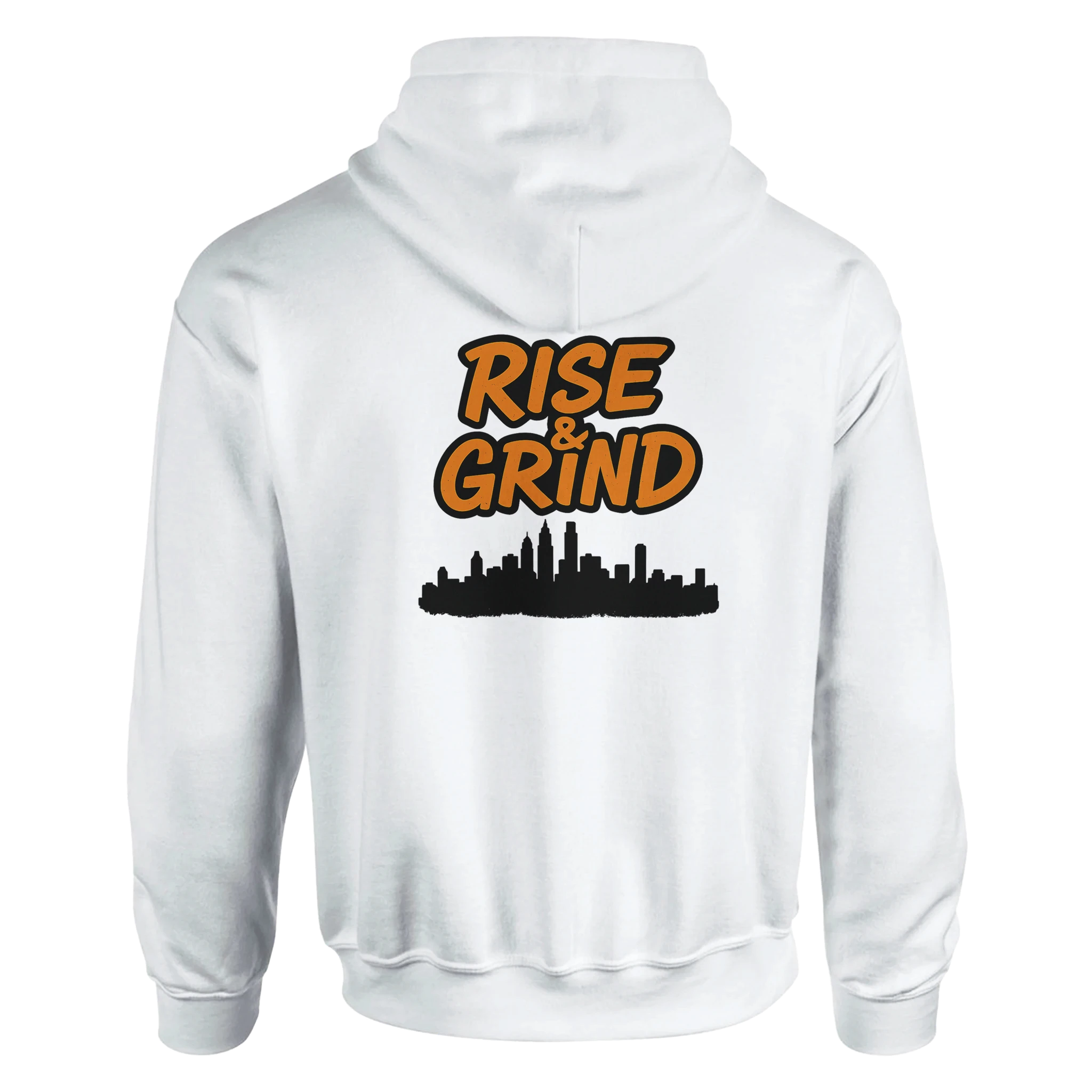 'RISE & GRIND'| Defiant Ones Classic Pullover Hoodie - Defiant Ones Clothing Print Material