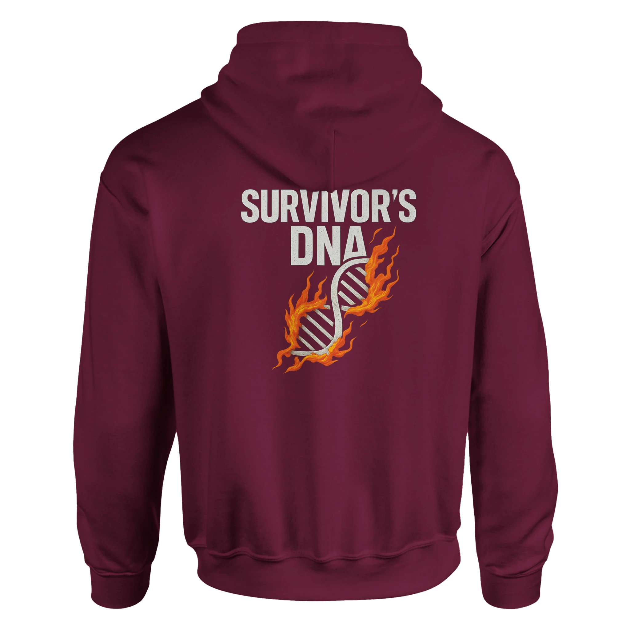 Survivor’s DNA Hoodie – Built to Endure. Made to Thrive. - Defiant Ones Clothing Print Material