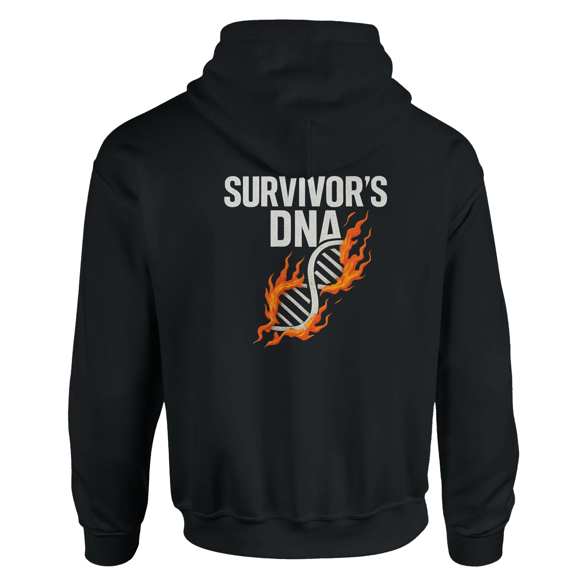 Survivor’s DNA Hoodie – Built to Endure. Made to Thrive. - Defiant Ones Clothing Print Material