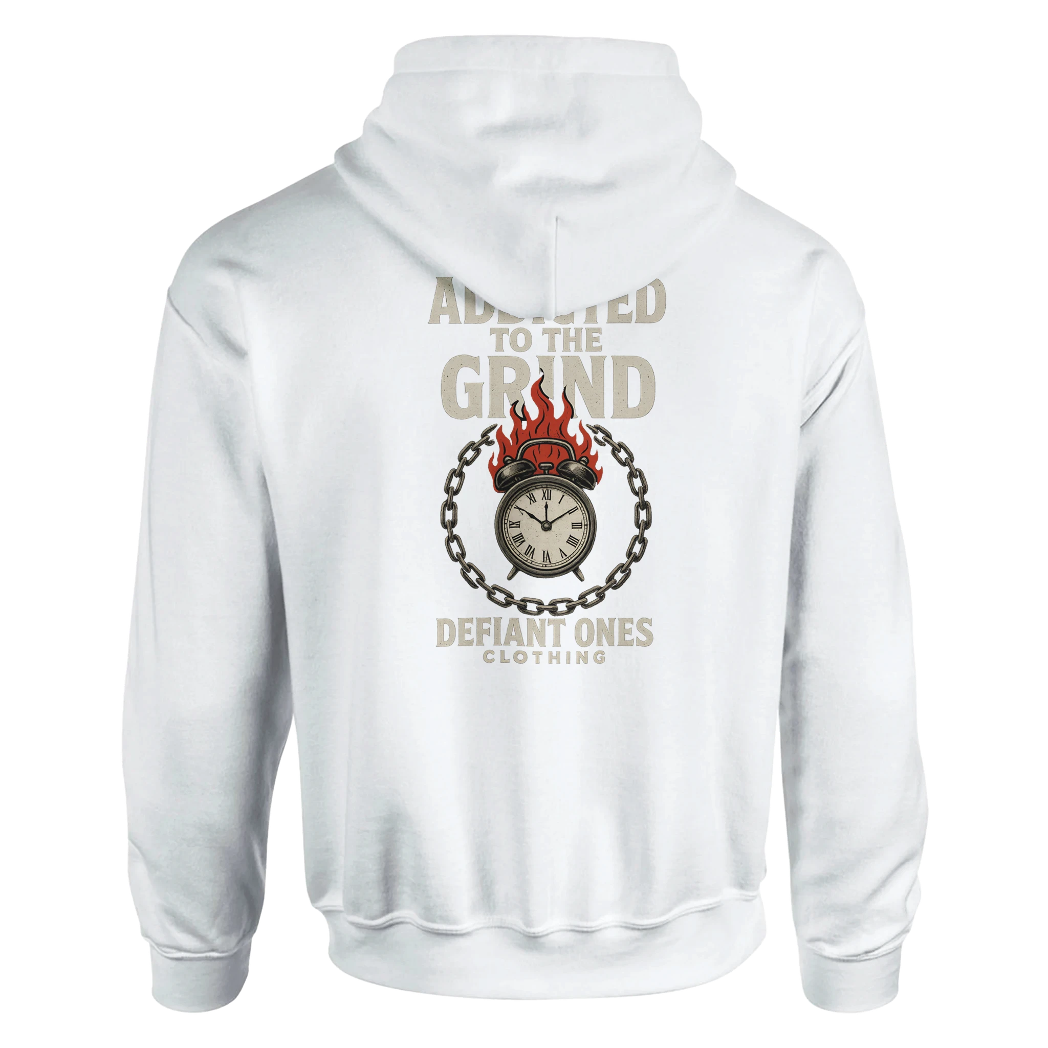 Addicted to the Grind Hoodie – No Days Off. - Defiant Ones Clothing Print Material