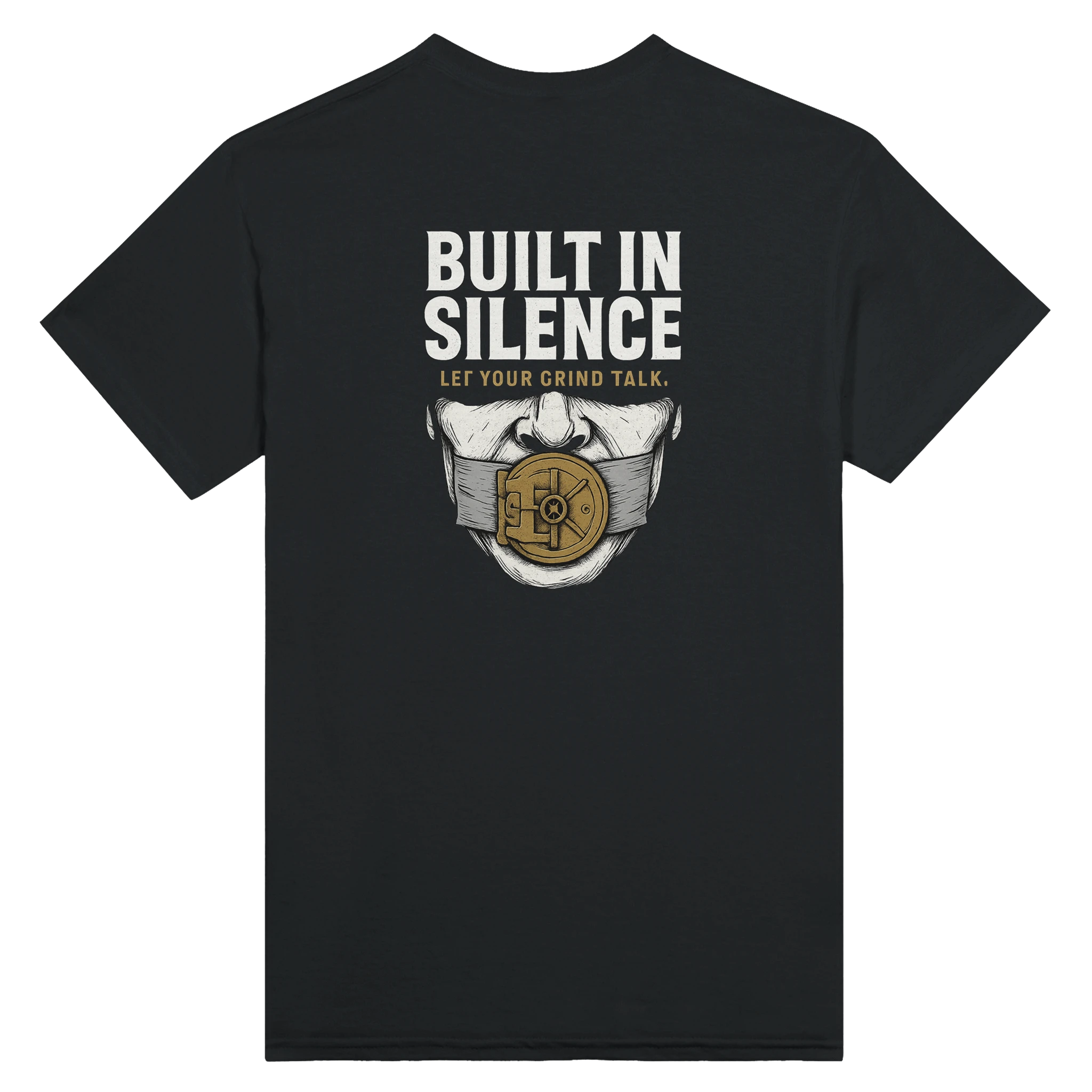BUILT IN SILENCE | Defiant Ones Heavyweight Graphic Tee for Hustlers - Defiant Ones Clothing Print Material