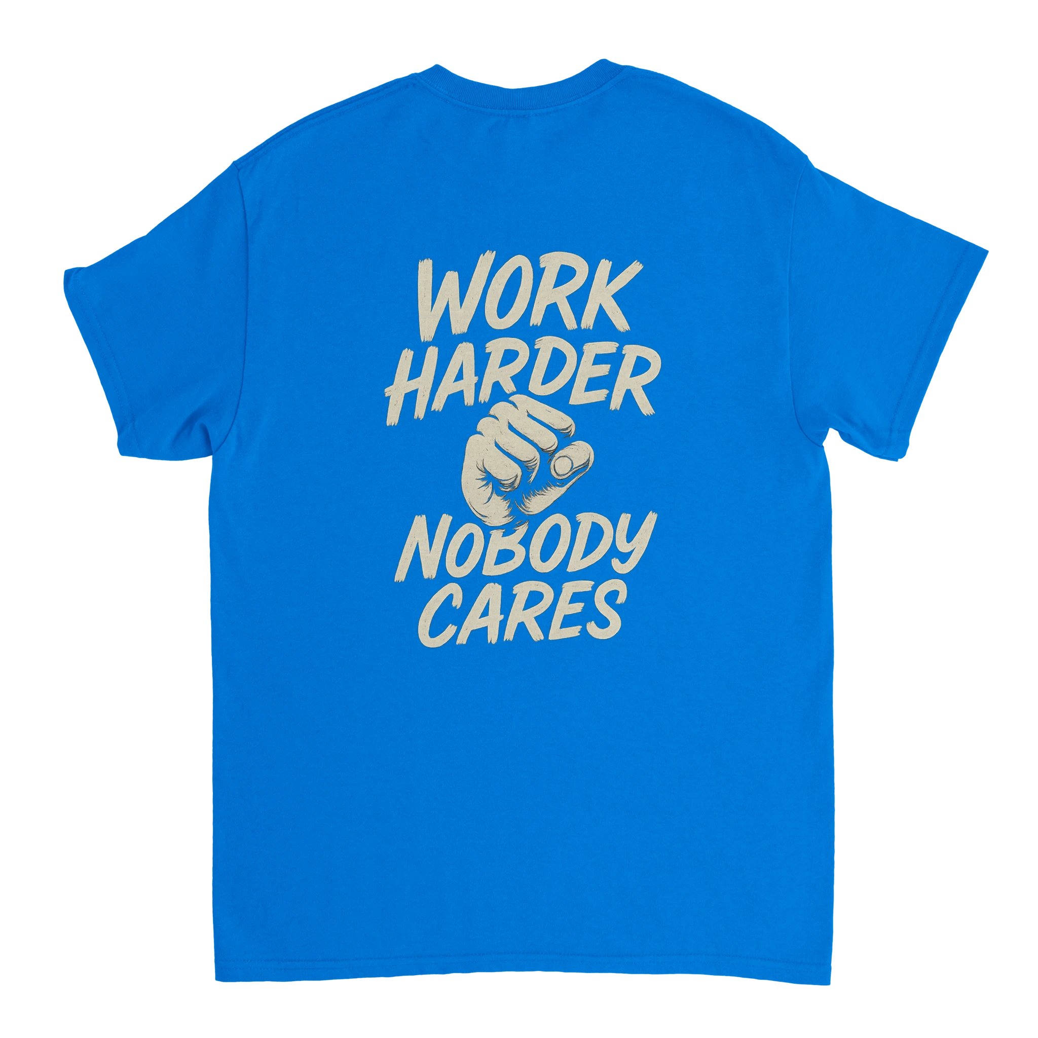 'WORK HARDER NO CARES' | Defiant Ones Huslte Culture T-Shirt - Defiant Ones Clothing Print Material