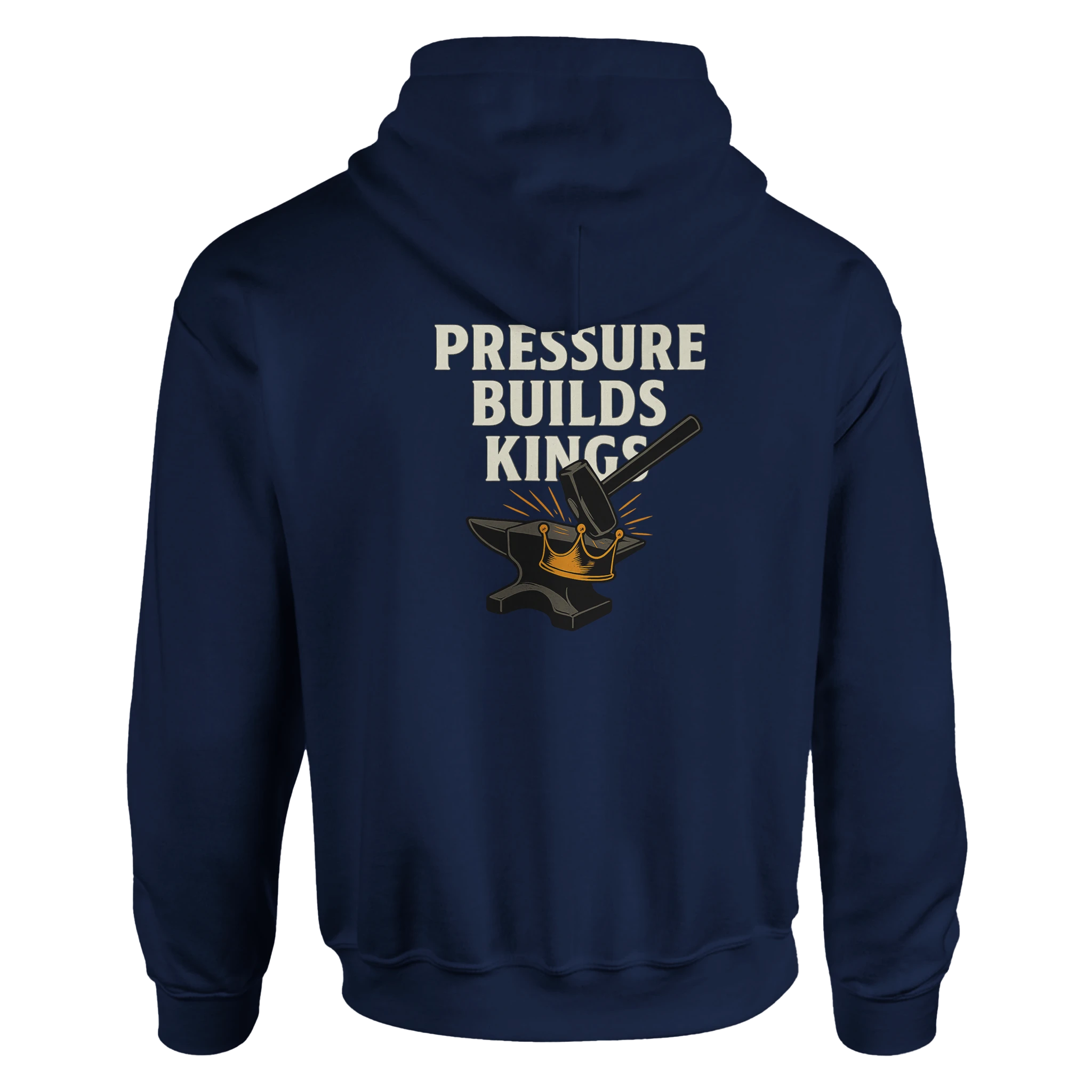 'PRESSURE BUILDS KINGS' | Defiant Ones Heavyweight Hustle Pullover - Defiant Ones Clothing Print Material