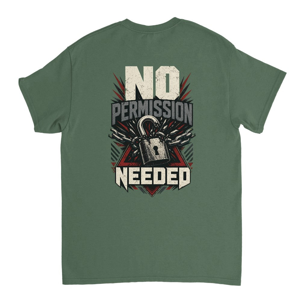 No Permission Needed Tee – Heavyweight Edition T-Shirt product image 4 – Defiant Ones Clothing
