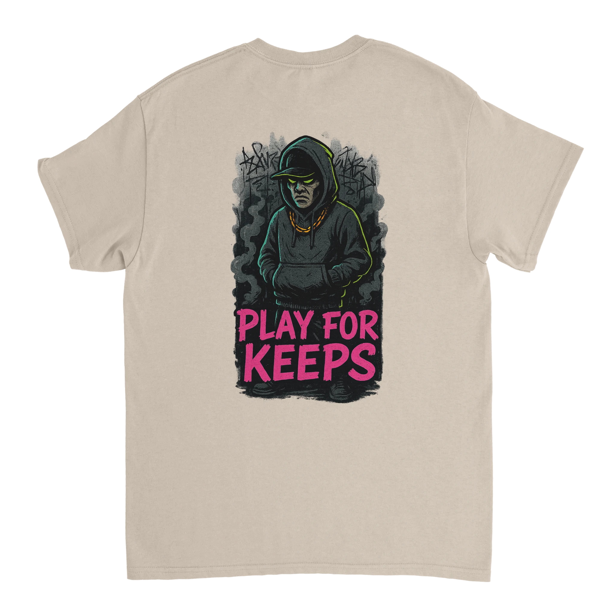 ' PLAY FOR KEEPS ' |Defiant Ones Streetwear Motivational T-Shirt - Defiant Ones Clothing Print Material