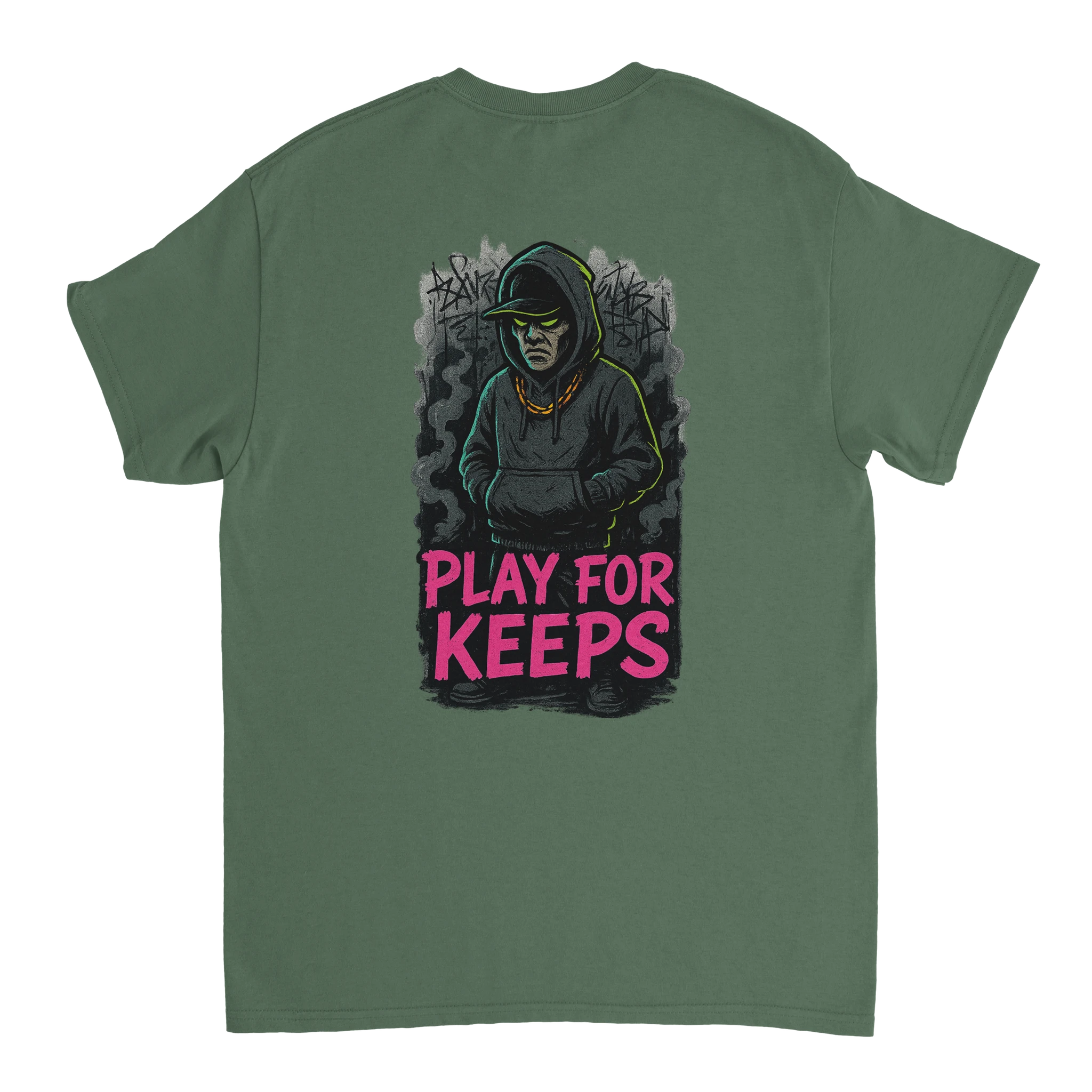 ' PLAY FOR KEEPS ' |Defiant Ones Streetwear Motivational T-Shirt - Defiant Ones Clothing Print Material