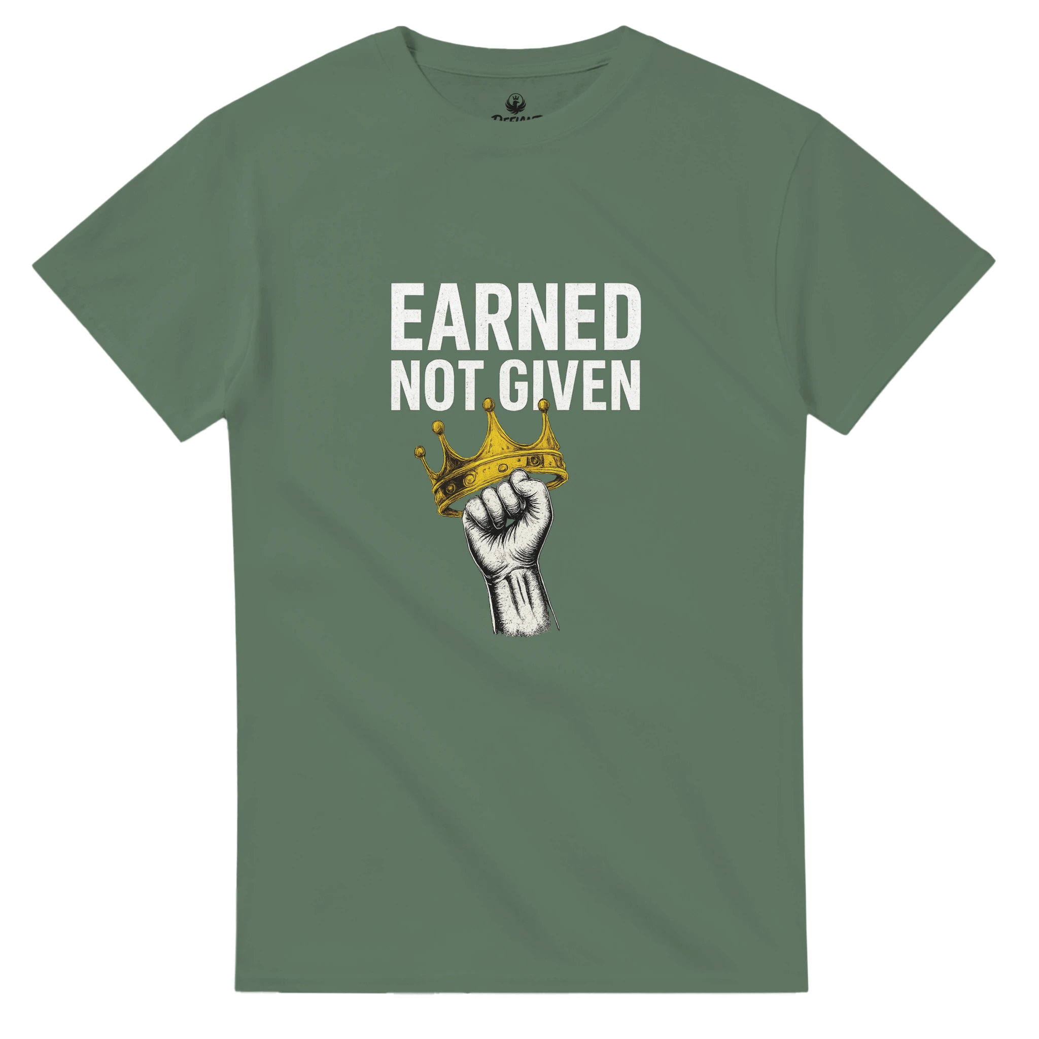 'EARNED NOT GIVEN' | Defiant Ones Streetwear Motivational T-shirt - Defiant Ones Clothing Print Material