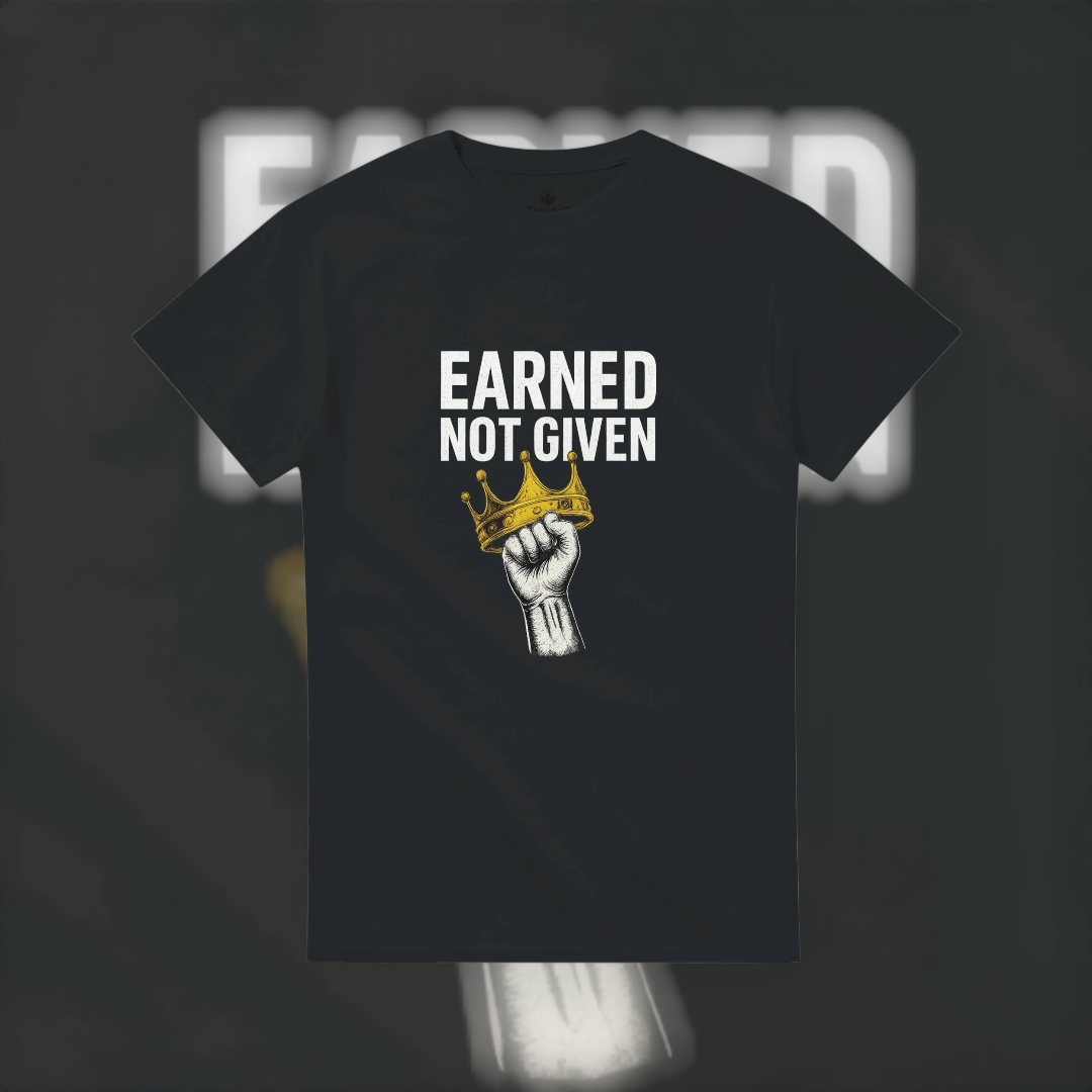 Earned Not Given Tee – Motivational Edition T-Shirt product image 1 – Defiant Ones Clothing