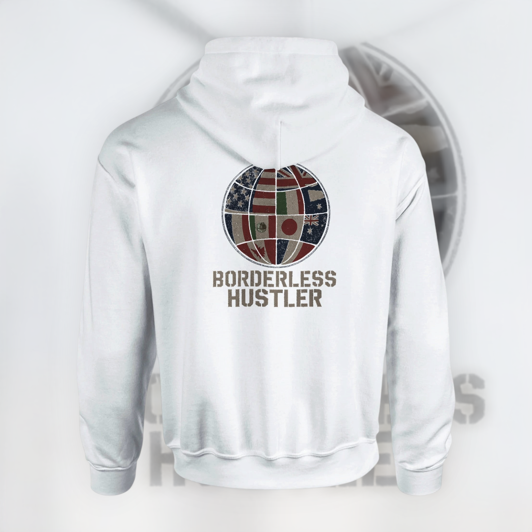 Borderless Hustler Hoodie – Global Edition Hoodie product image 1 – Defiant Ones Clothing
