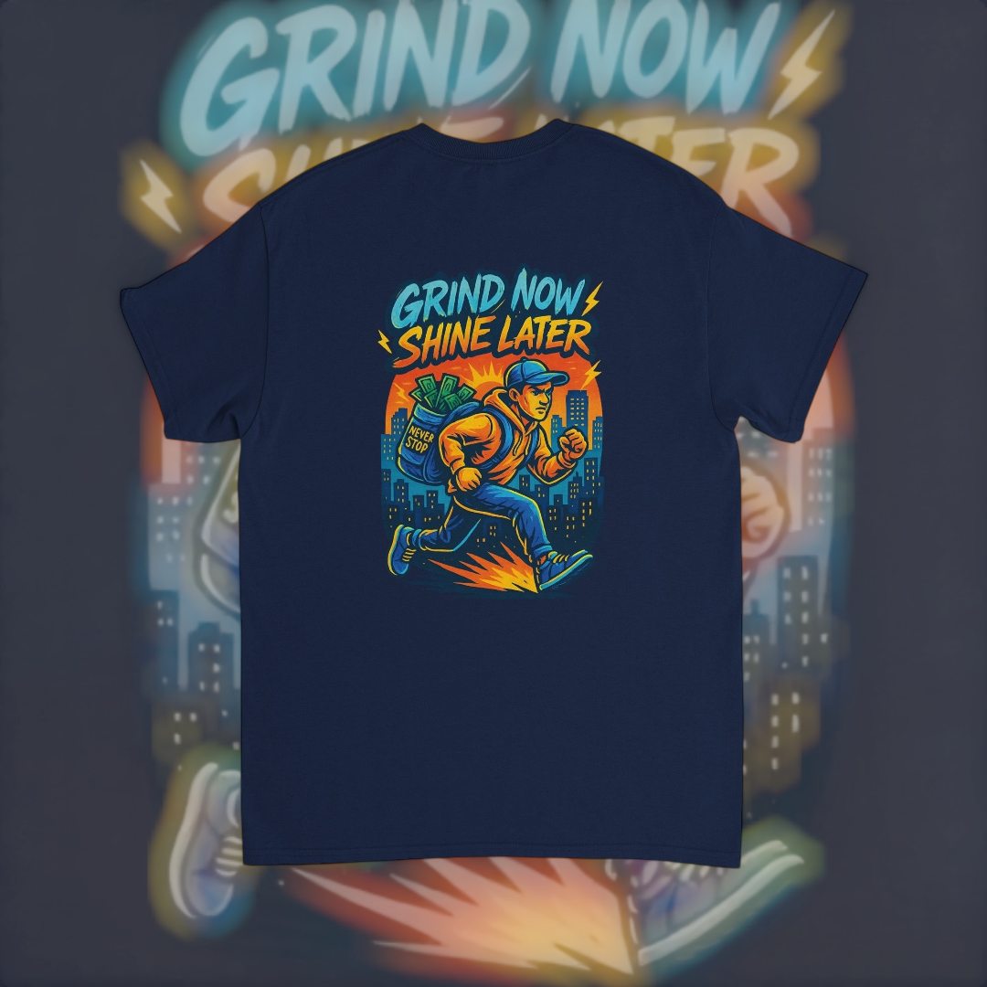 Grind N Shine Tee – Hustle Edition T-Shirt product image 1 – Defiant Ones Clothing
