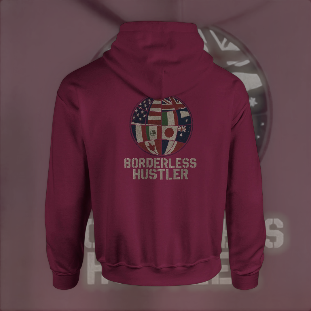 Borderless Hustler Hoodie – Global Edition Hoodie product image 2 – Defiant Ones Clothing