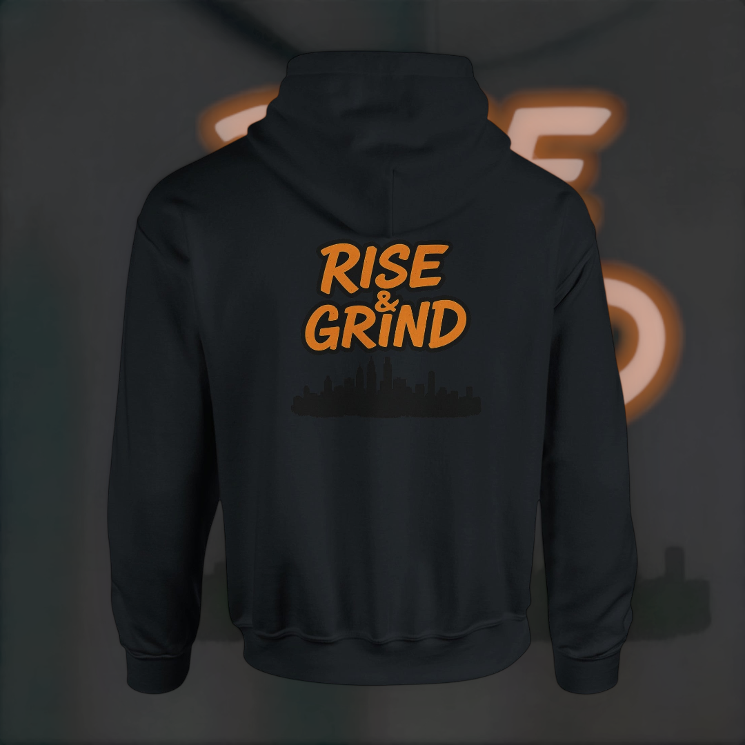 Rise & Grind Hoodie – Classic Edition Hoodie product image 2 – Defiant Ones Clothing