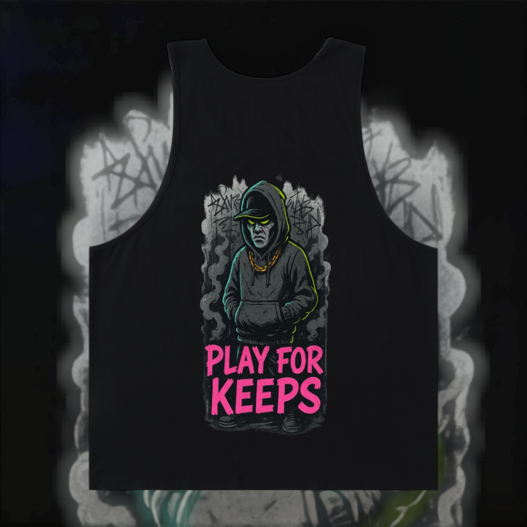 Play For Keeps Unisex Tank Top product image 2 – Defiant Ones Clothing