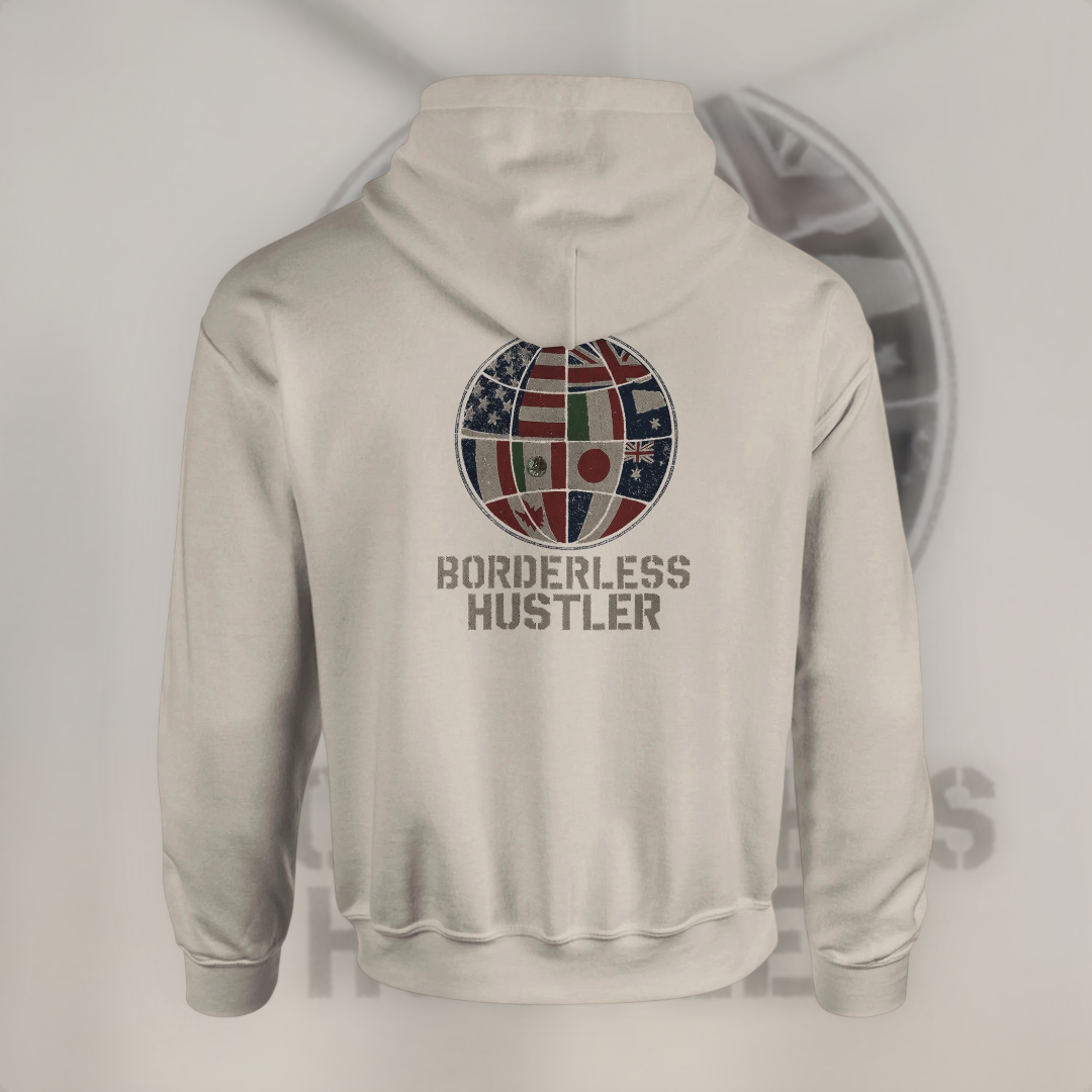 Borderless Hustler Hoodie – Global Edition Hoodie product image 3 – Defiant Ones Clothing