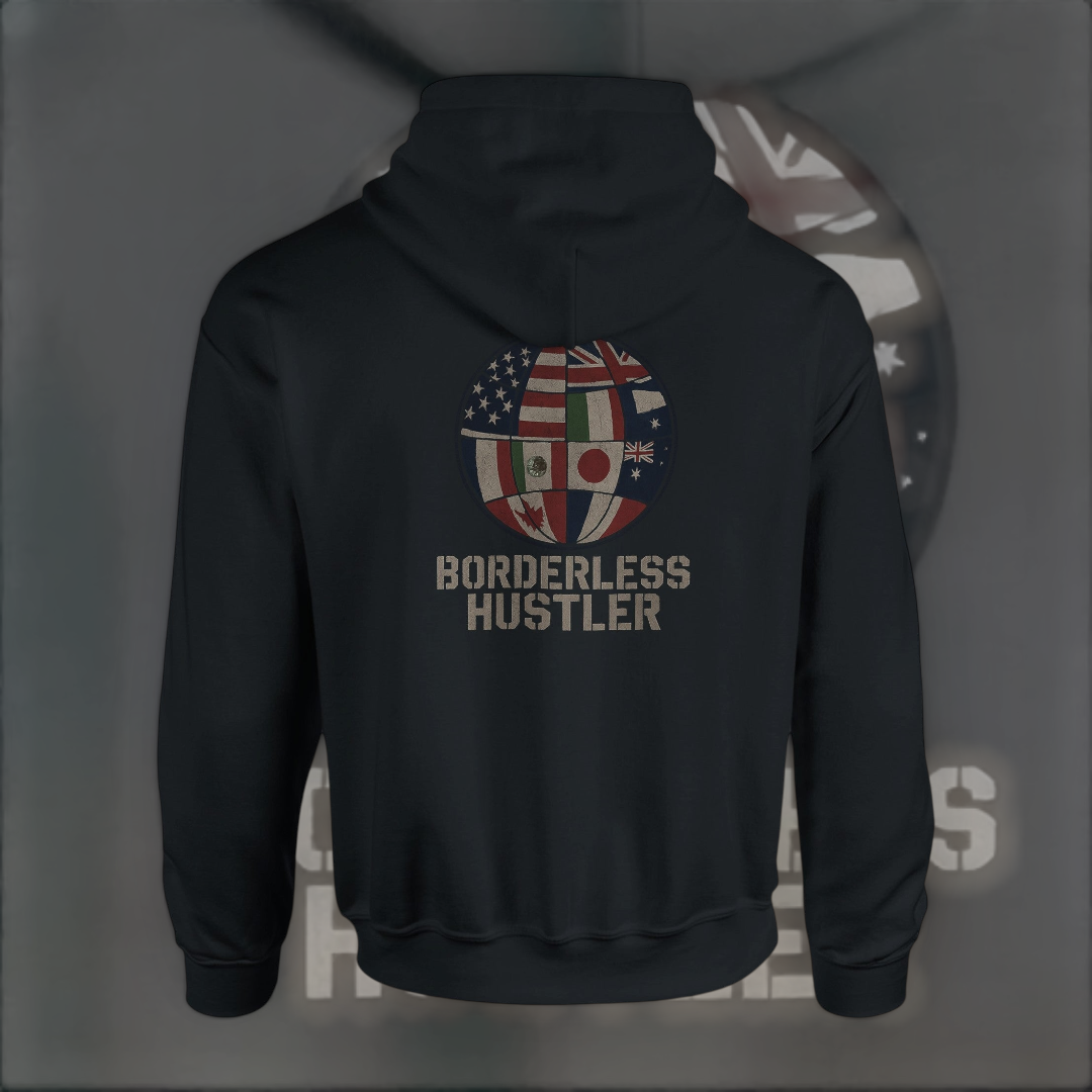 Borderless Hustler Hoodie – Global Edition Hoodie product image 4 – Defiant Ones Clothing